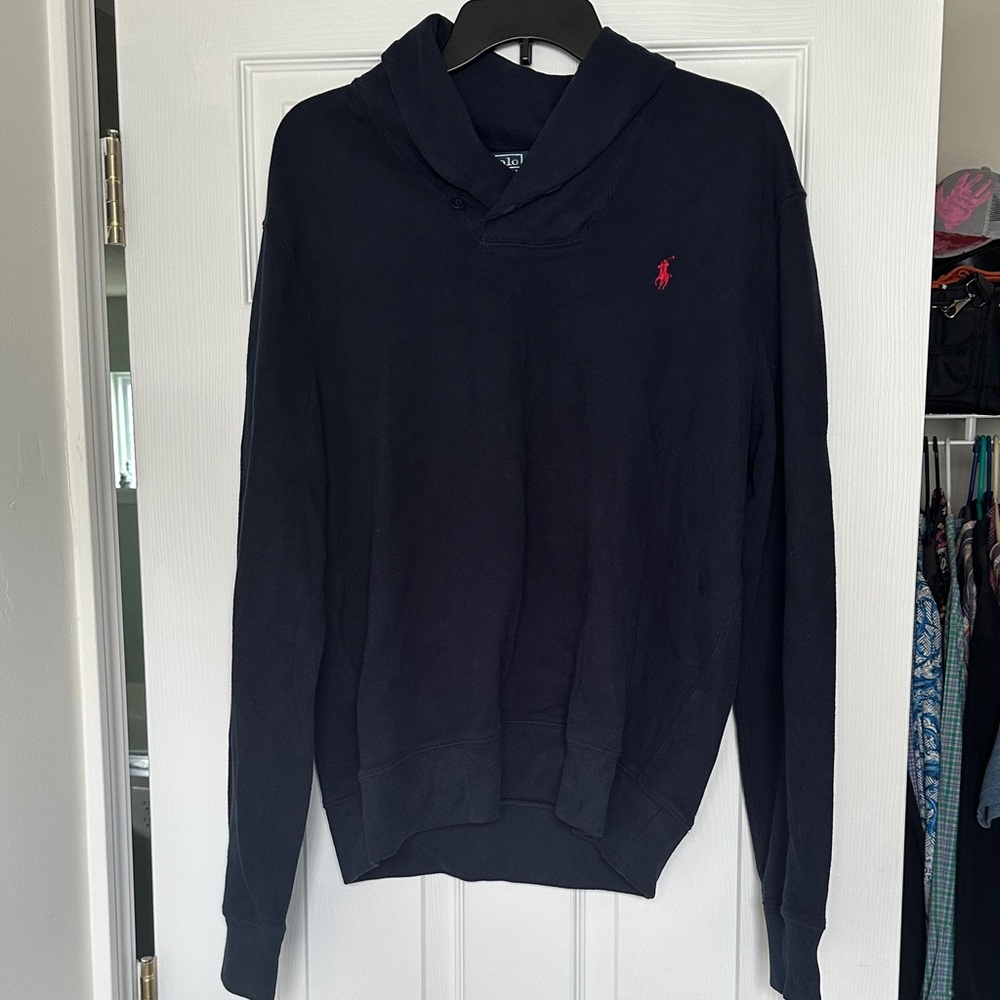 Ralph Lauren Polo Navy Blue Cotton Shirt/ Sweater
